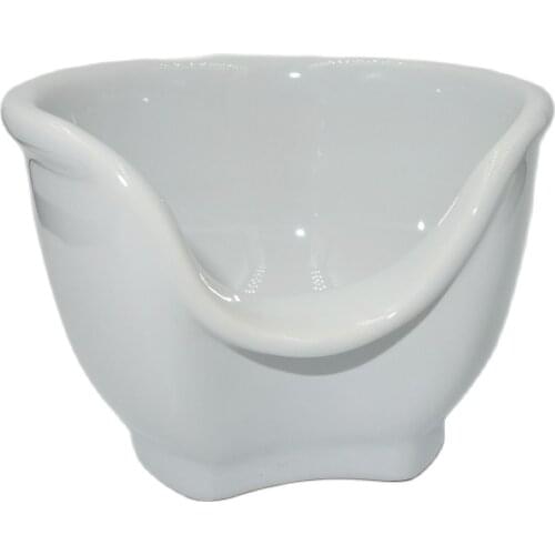 WLONG White Ceramic Shaving Soap Lather Bowl Wide Mouth for Man Beard Cleaning Mug Barber Tool Unique Design Free Shipping