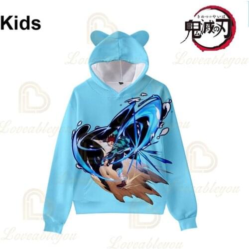 Kamado Tanjirou Nezuko Demon Slayer Japen Anime 3d Hoodie Sweatshirt Men and Women Harajuku Long Sleeve Jacket Coat Teen Clothes