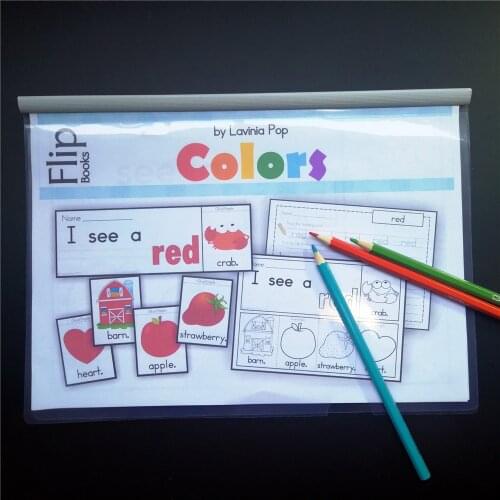 Fluency Flip Books Color Number Practice Paper Preschool English Homework Games Books for Kids Learning English educational toys