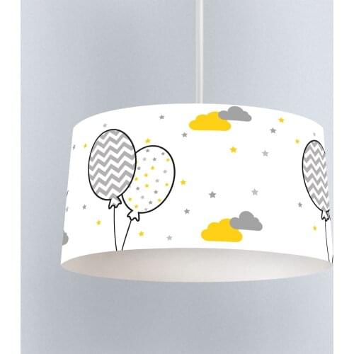Lamp For Kids Bedrooms Light Chandelier for Living Room Childrens Room Baloons Yellow Gray Cloud Model 1394
