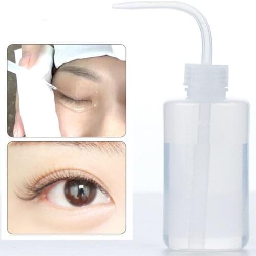 Eyelash Extension Makeup Tool Eyelash Cleaning Washing Bottle Elbow Narrow Mouth Clean Eyebrow Remover Bottle Eye Lash Brush Set