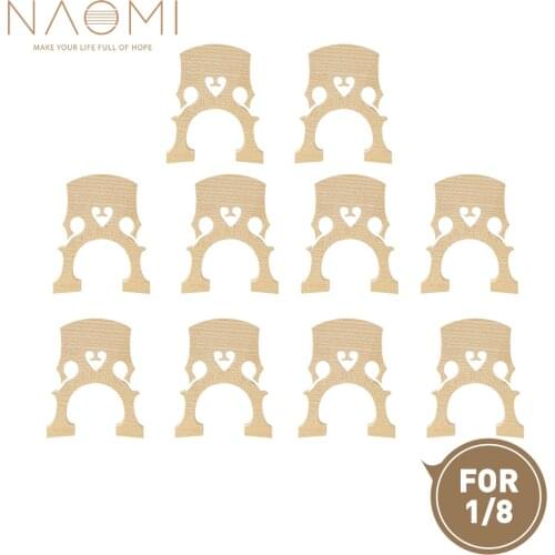 NAOMI 10pcs/1set 1/8 Cello Bridge Unfitted Selected Maple Wood Bridge French Style Nice Cello Accessories