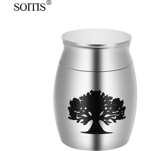 SOITIS Engraving Tree of Life Memorial Cremation Urn Customize Prayer Box Cremation Jewelry Remembrance Gift Spoon Tool