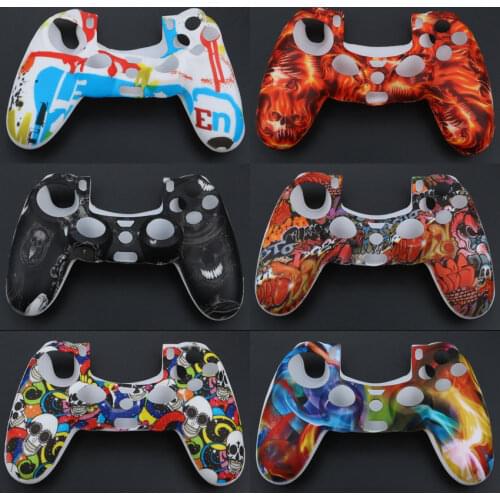 Anti-slip Camouflage Silicone Gel Rubber Soft sleeve Skin Grip Cover case for Dualshock 4 Playstation 4 PS4 Pro Slim Controller
