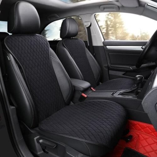 Not Moves Fabric Car Seat Cover Flocking Cloth/Flax Cushion Breathable Protector Mat Pad Auto Accessories Universal Size M4 X40