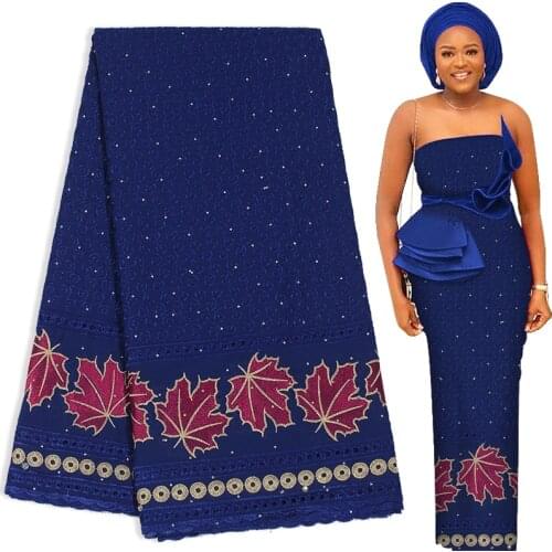 Fabricbob 2021 New Swiss Voile Lace Fabric High Quality Nigerian Party Soft Gown Embroidery African Lace Fabric 2.5 Yards