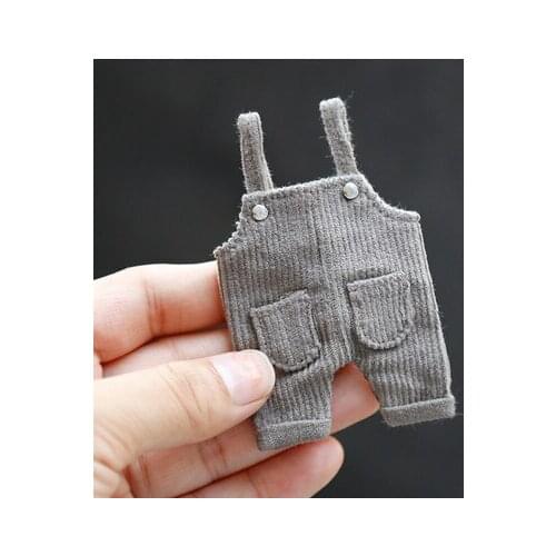 OB11 doll dress size fashion stripe white slim fit + hip hip strap baggy fashion pocket casual pants red ginger yellow pink etc