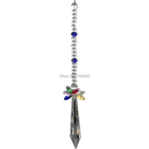 1 Suncatcher Crystal Pendulum Healing Lamp Prisms Feng Shui Pendant Rainbows 9