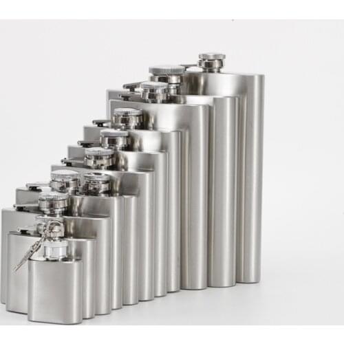 Portable Stainless Steel Hip Flask Alcohol Bottle Travel Whiskey Alcohol Liquor Bottle Flagon Male Small Mini Bottle