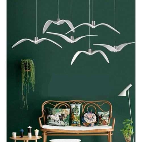 Post-modern Italian Designer Resin Seagulls Led Pendant Light For Dining Room Living Room Bar Deco 80-265v 2091