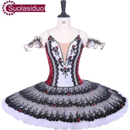 Adult Red Professiona Ballet Tutu Costume Women Grey Stage Performance Competition Ballet Skirt Children Classical Cloth