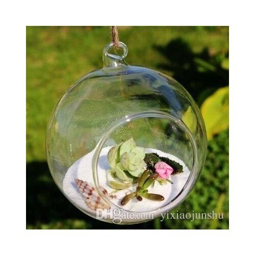 Clear hanging glass candles holder Glass Ball Tea Light Holders Wedding Candlestick Indoor Planter Terrariums For wedding Home D