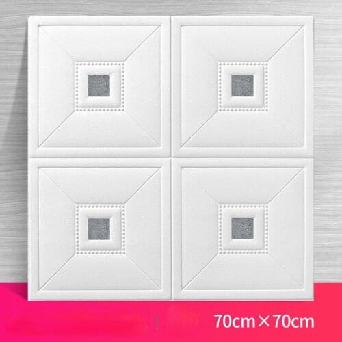 DIY 3D wall stickers PE Foam Panels Room Decal Home Decoration Embossed Self-adhesive Wallpaper 3D brick pattern wall sticker