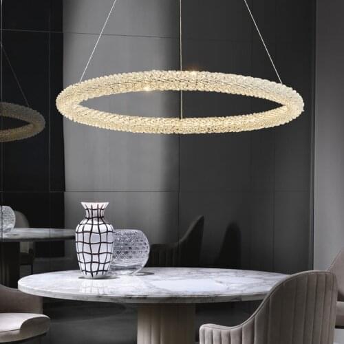 Modern Art Decor Led Chandeliers Lighting Light Lustre Crystal Led Pendant Chandelier Lights Living Dining Room Hanging Lamp