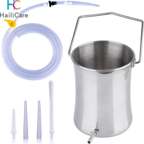 Health Flusher Constipation Wash Enema Bucket Kit for Colon Cleansing with Silicone Hose Anal Vagina Cleaner Washing Enema set