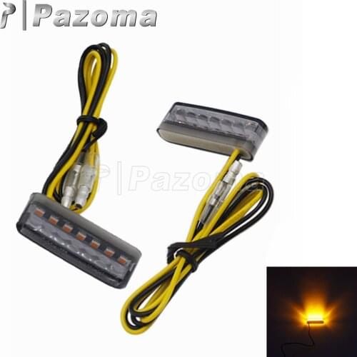12V Amber Universal Motorcycle Rear LED License Plate Light Brake Lamp E9 0.4W Motorcycle Tail Turn Signal Indicator Light 2020
