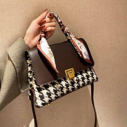 Vintage Women Clutches Pouch Handle Bag 2021 Fashion Flap Crossbody Bag Adjustable Strap Shoulder Bags PU Leather Women Handbag