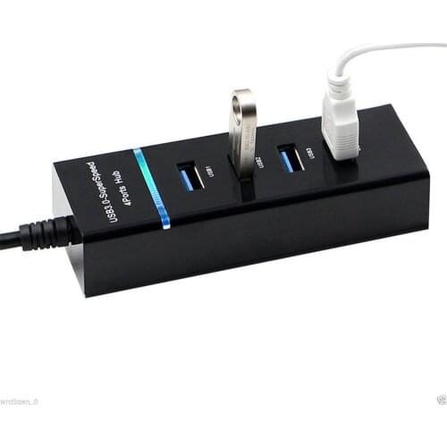 High Speed 4 Port USB 3.0 Multi HUB Splitter Expansion Desktop PC Laptop Adapter