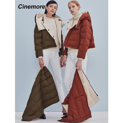 Cinemore 2020 Womens Down Jackets Brand Long Detachable Heavy and Warm Multifunctional Jacket Coat Winter Women Y-W2301