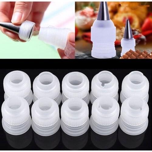 1/10Pcs Plastic Decorating Mouth Converter Adapter Confectionery Pastry Tips Connector Nozzle Sets Cake Decoration Tools