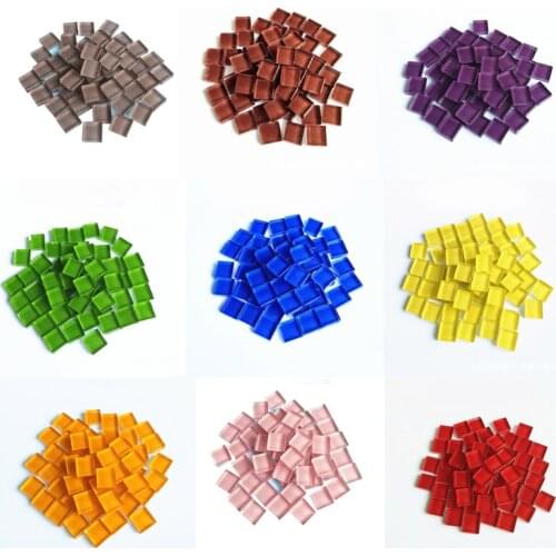 100g/pack Glass mosaic granules Tiny Mini Children Hobbies hand toy tool 10*10*4mm Crystal Stone DIY Craft Handmade Material