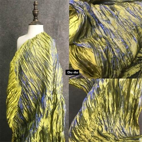 50*145cm Crushed Clothing fabric Discoloration Double Newcastle united Pressure plait Restoring ancient ways fabric DIY
