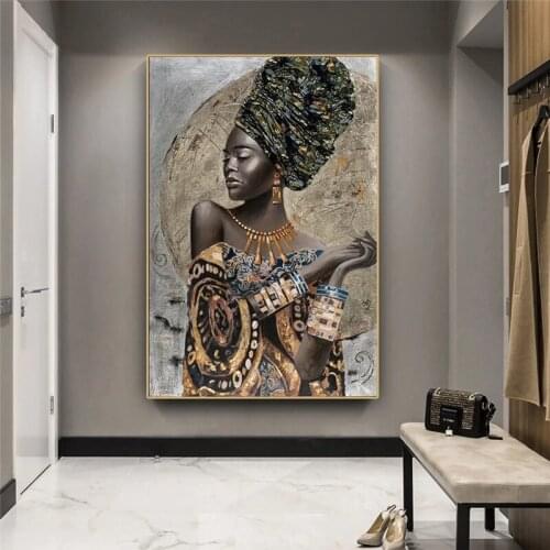 5D DIY Diamond Painting Cross Stitch Full Square / Round Diamond Mosaic Characters African Woman Handicraft Paste Home Decor