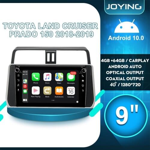 Joying 1 din Car Radio 9” HD Autoradio Android Multimedia Player Auto Audio GPS MP5 USB For Toyota Land Cruiser Prado 2018-2019