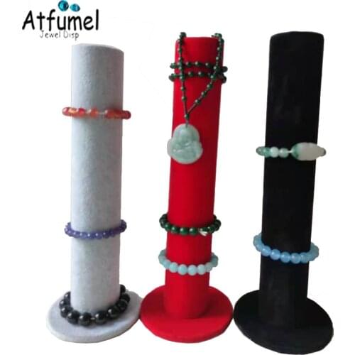 Velvet Bracelet Holder Vertical Bangle Watch Jewelry Organizer Stand Holder Watch Chain Headband Jewelry Storage Showcase Stand