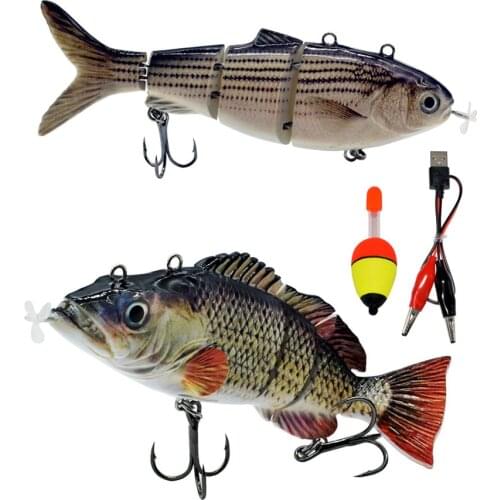 Electric Lures USB Charging Bait LED Light Swimbaits Hard Lures Lifelike Fish Minow Pike Bass Bait Pesca Fishing Lure