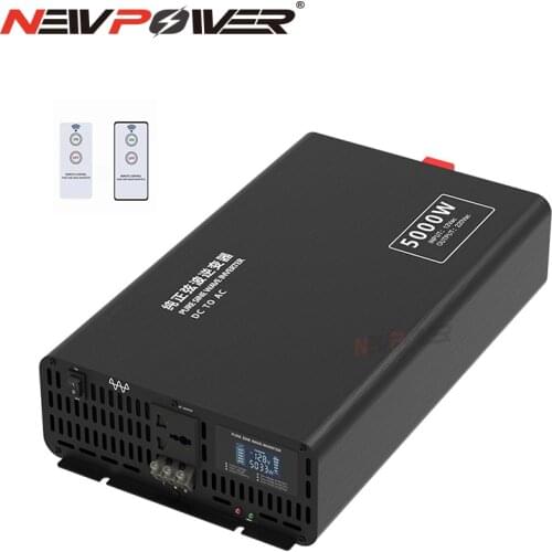 5000W LCD display Power Inverter 12v 24v 36v 48v 60v 72v dc to 100v 110v 120v 220v 230v 240v ac Off Grid Pure Sine Wave Inverter