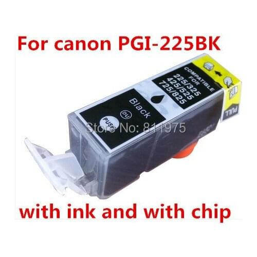 50pcs PGI 225 BK compatible ink cartridge For canon PIXMA IX6520/IP4820/IP4920 MG5120/MG5220//MG5320 printer