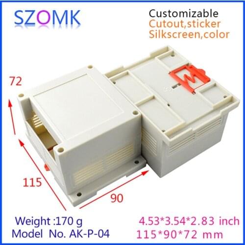 Din enclosures for electronics box (1 pcs) 115*90*72mm abs plastic enclosure instrument box project case outlet enclosure