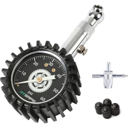 Tire Pressure Gauge 60psi,Glow In The Dark, with Tire Valve Caps,Professional Mechanical Tire Gauge for Motorcycles,Cars,Trucks