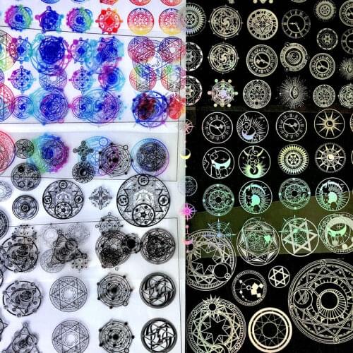 DIY Moon Star Clear Foil Materials Jewelry Fillings Making Stuff Phone Case Decoden Iridescence Magic Circle Firms Around Craft