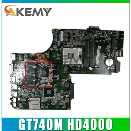 AKEMY DA0BD5MB8D0 A000243200 For toshiba satellite S75 L75 laptop motherboard 17.3 inch GeForce GT740M HD4000