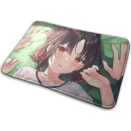 Kaguya Sama Cute Mat Rug Carpet Anti-Slip Bedroom Entrance Door Mat Cute Waifu Anime Manga Funny Cool Lewd Oppai Cooking Maid