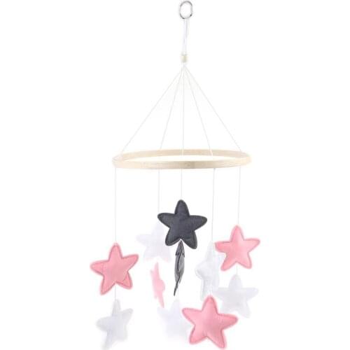 Baby Crib Felt Stars Musical Mobile Rattle Infant Cot Wind Chime Bed Bell Toys 63HE