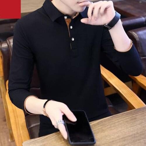 2021 Mens Polo Shirt Long Sleeves Brand Design New Fashion Male Casual Spring Autumn Clothes Blue Plus Asian Size M-3XL 4XL
