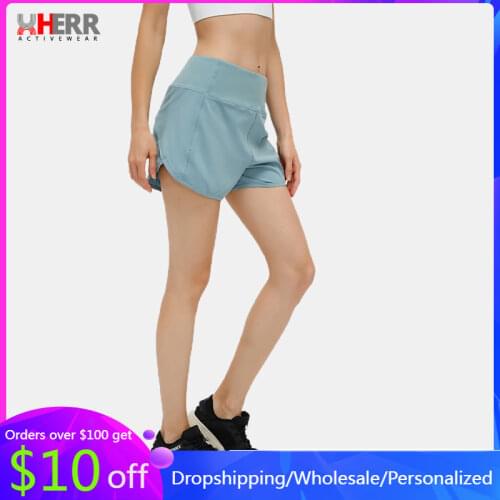 Soft Breathable Yoga Shorts High Waist Loose Sport Shorts for Women Yoga Pants With Pocket Female Gym Running Shorts for Fitness