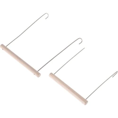 Natural Wooden Birds Perch Parrots Hanging Swing Cage Pendant Toys Stand Holder