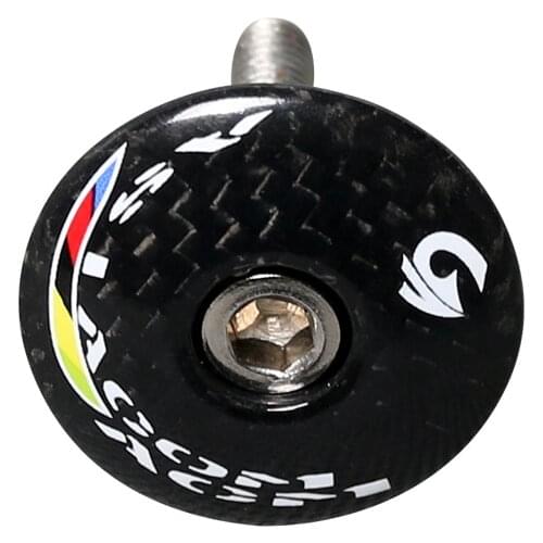 Newest ASIACOM glossy 3K full carbon bicycle stem cover bike headsets carbon top caps with bolts carbon bike parts Free ship