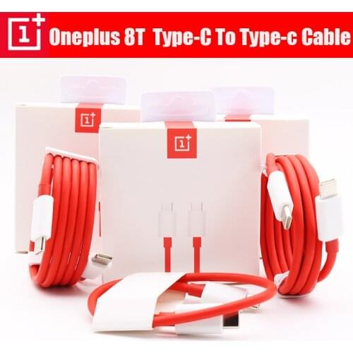 Original Oneplus 8t Warp Charge Type-c To Type-c Cable 10V 6.5A PD Charger Cable Oneplus 8t 8 Pro Nord 7 7t Pro 6 6T 5 5T 3 3T