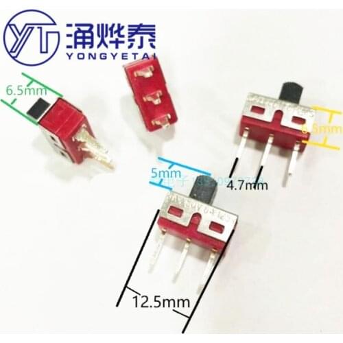 YYT 5PCS Slide switch TS-13-A1-2-CQ-H 3-pin 2-position ON-ON toggle Q15