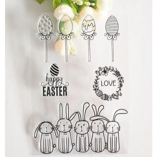 Easter Egg Lollipop Transparent Clear Stamps NEW 2021 for DIY Scrapbooking / Photo Album Decorative Silicone Stamps Sheets