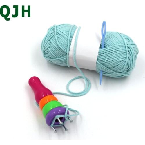 QJH ABS Plastic Knitter Spool Loom Knitting for Scarf Shawl Hat Socks Long Knitter Hot DIY Weaving Handmade Crafts Needlework