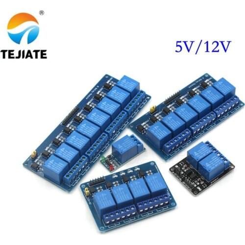 5V 1 2 4 6 8 channel relay module with optocoupler. Relay Output 1 /2 /4 /6 / 8 way relay module 12V blue