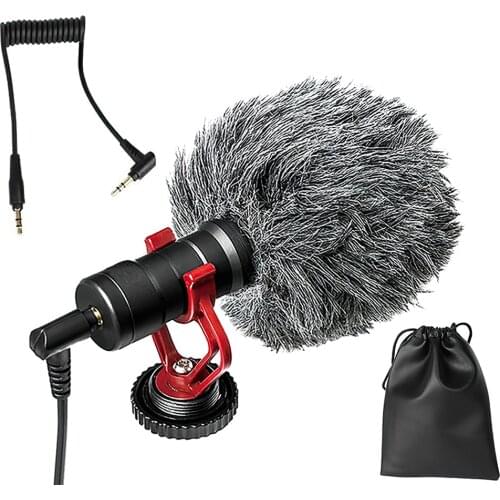 SAMTIAN Condenser Video Recording Microphone Youtube Vlogging Mic for Smartphone Tablets DSLR Camera Camcorder PC
