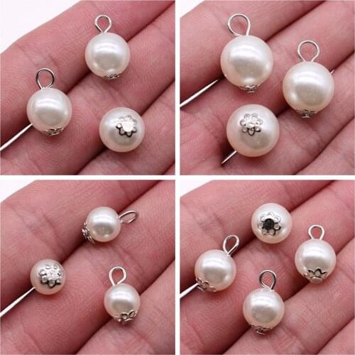 Sejuani diy charms for jewelry making kit pendant for bracelet jewelry accessories Imitation Pearls Crown Charms
