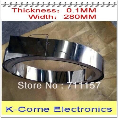 0.1mm Thickness 280mm Width 5M/lot Stainless Steel Sheet Plate Leaf Spring Stainless Steel Foil The Thin Tape